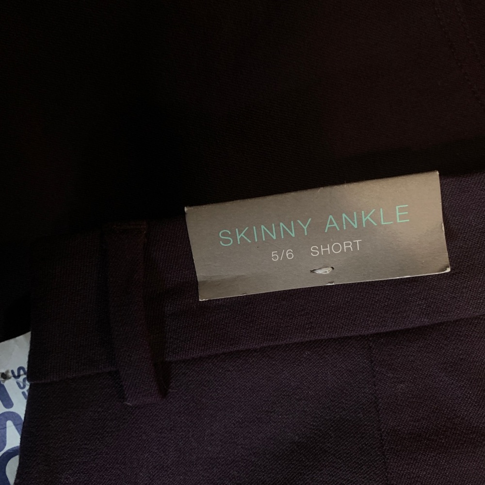 Maurices skinny short ankle pants dark purple 5/6 - Picture 6 of 8